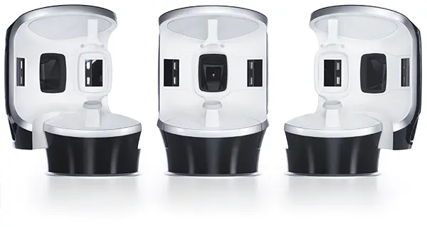 Cutting-Edge VISIA Skin Analysis Technology VISIA skin analysis machine with three frontal views showcasing its sleek design and advanced technology for dermatology assessments.